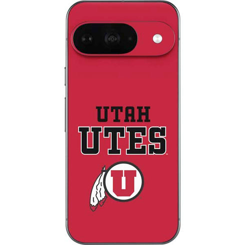 University of Utah Utes Text on Red Google Pixel 9 Skin